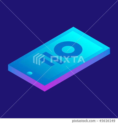 Smartphone icon, isometric style Smartphone icon, isometric style 45616149