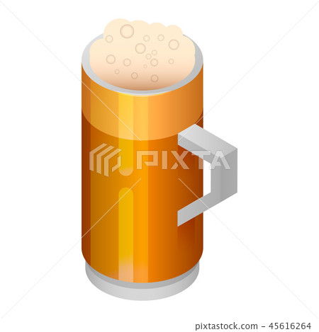 Beer mug icon, isometric style Beer mug icon, isometric style 45616264