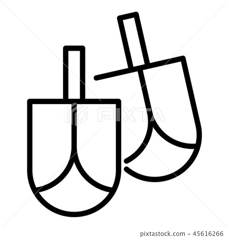 Jewish dreidel icon, outline style Jewish dreidel icon, outline style 45616266