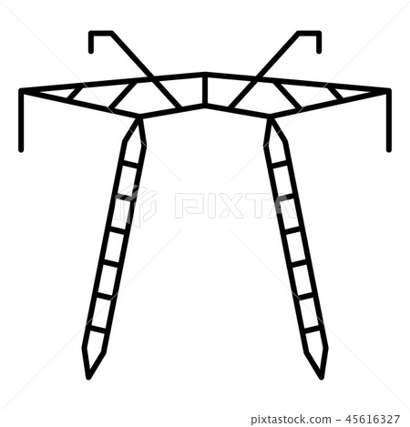 Telegraph electric tower icon, outline style Telegraph electric tower icon, outline style 45616327