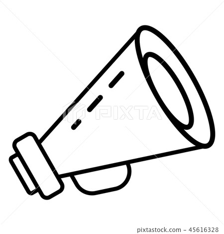 Public bullhorn icon, outline style Public bullhorn icon, outline style 45616328