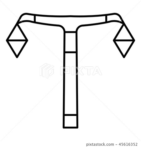 Hight voltage electric tower icon, outline style Hight voltage electric tower icon, outline style 45616352