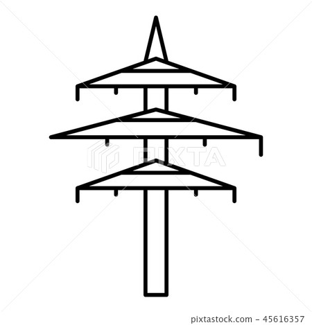 Electric tower supply icon, outline style 45616357