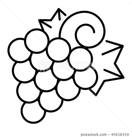 Vitis grape icon, outline style 45616359