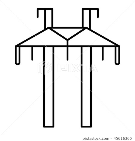 Wire electric tower icon, outline style Wire electric tower icon, outline style 45616360