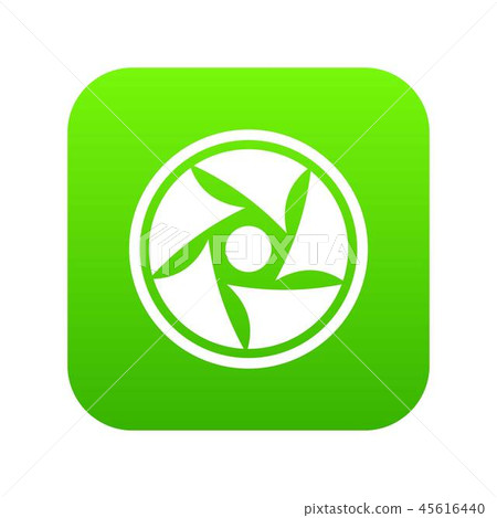 Video lens icon digital green 45616440