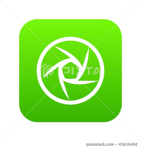 Video objective icon digital green Video objective icon digital green 45616492