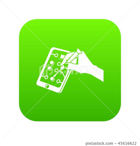 Repair screen smartphone icon green vector Repair screen smartphone icon green vector 45616622