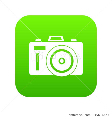 Photocamera icon digital green Photocamera icon digital green 45616635