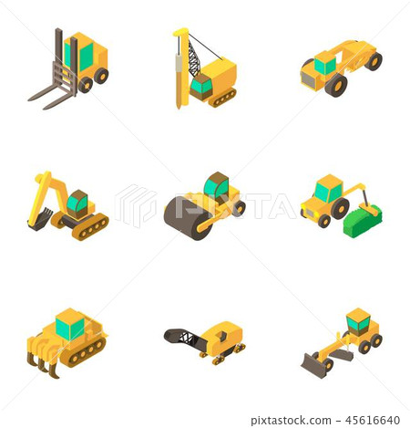 Planer icons set, isometric style Planer icons set, isometric style 45616640