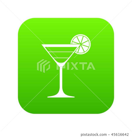 Cocktail icon digital green Cocktail icon digital green 45616642