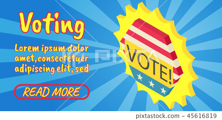 Voting concept banner, comics isometric style Voting concept banner, comics isometric style 45616819