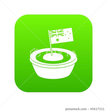 Little flag icon digital green - Stock Illustration [45617331] - PIXTA