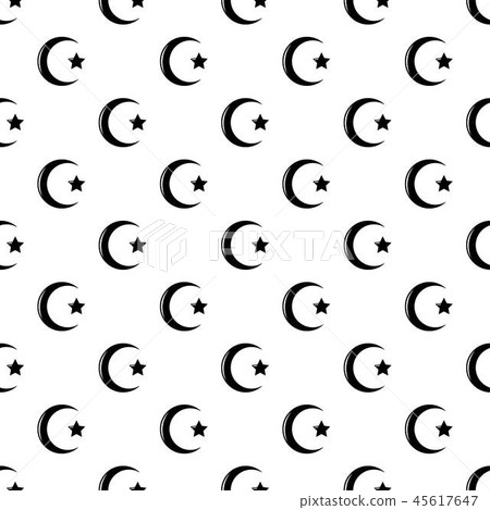 Star crescent symbol islam pattern vector seamless 45617647