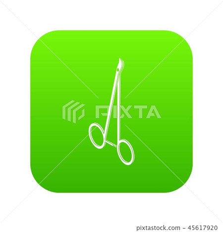 Vascullar scissors icon green vector 45617920