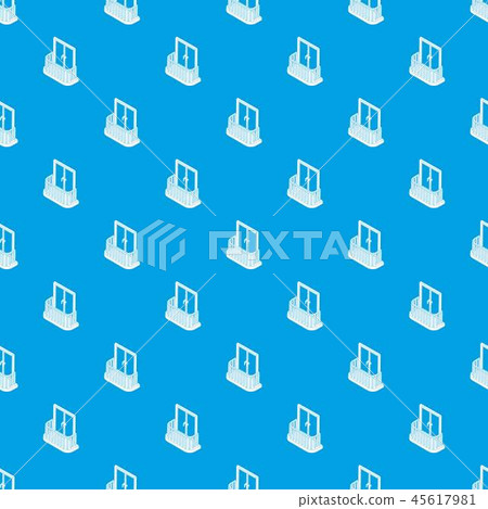 Modern balcony pattern vector seamless blue Modern balcony pattern vector seamless blue 45617981