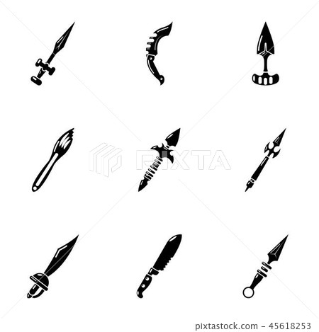 Steel production icons set, simple style 45618253