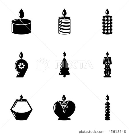 Aroma icons set, simple style 45618348