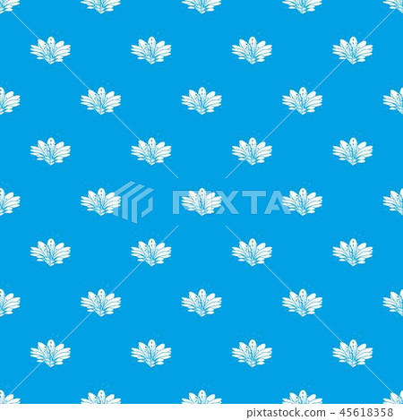 Flower pattern vector seamless blue 45618358