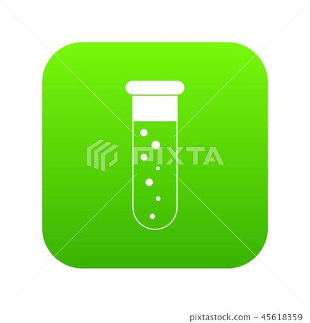 Blood test icon digital green 45618359