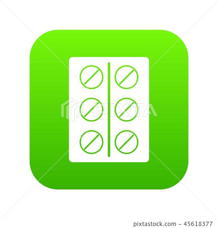 Pills icon digital green Pills icon digital green 45618377