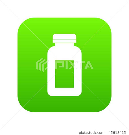Medicine jar icon digital green 45618415
