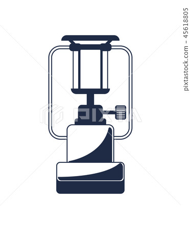 Gas cooker with bottle isolated icon 45618805