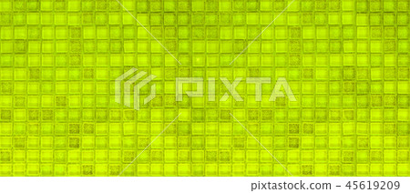 Green mosiac tiles wall 45619209