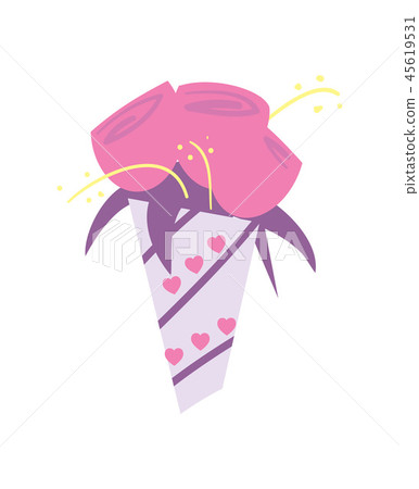 Happy valentine day icon with bouquet of roses Happy valentine day icon with bouquet of roses 45619531