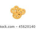 top view of three butter cookies. 45620140