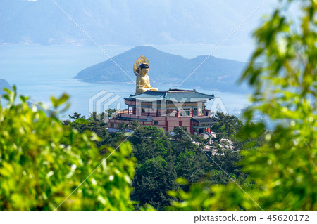 Bohyunsa Temple with big sitting buddha's image Bohyunsa Temple with big sitting buddha's image 45620172