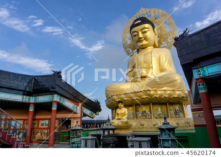 Big golden sitting Buddha image statue Big golden sitting Buddha image statue 45620174
