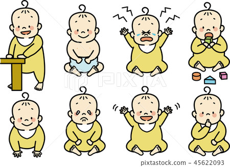 Various facial expressions of baby Various facial expressions of baby 45622093