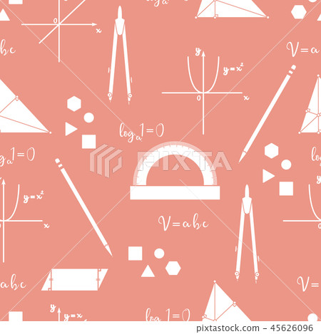 Mathematical scientific vector seamless pattern 45626096