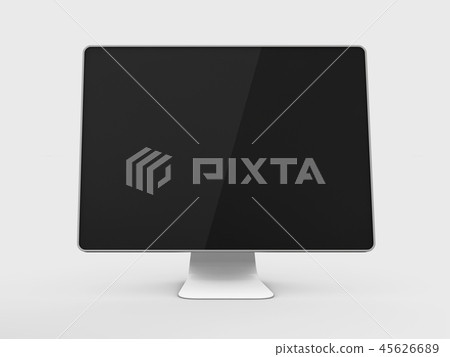 Computer Monitor 3d illustration isolated white Computer Monitor 3d illustration isolated white 45626689