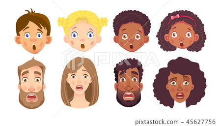emotions of human face set emotions of human face set 45627756