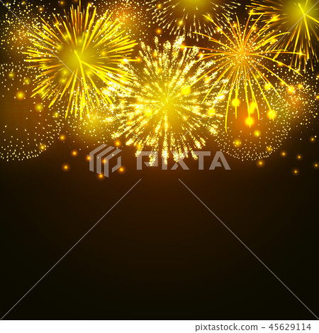 Vector golden firework 45629114