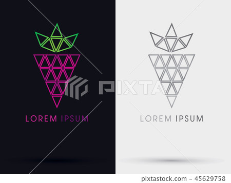 Grape triangle abstract logo - Stock Illustration [45629758] - PIXTA
