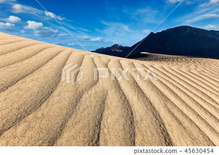 Sand dunes in mountains Sand dunes in mountains 45630454