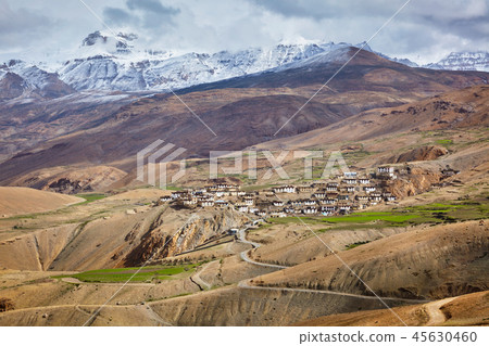 Kibber village in Himalayas 45630460