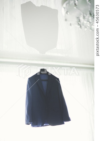 Stylish groom suit in dressing room indoors Stylish groom suit in dressing room indoors 45630573