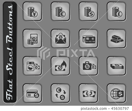 money symbols icon set 45630797