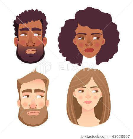 emotions of human face set 45630997