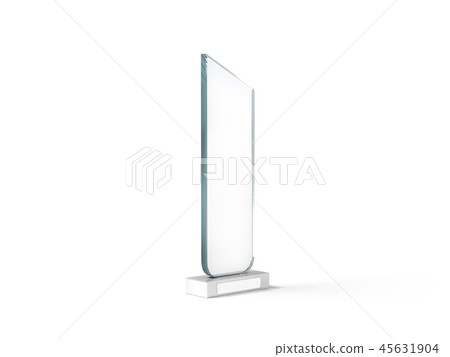 Blank tall glass trophy mock up,  45631904