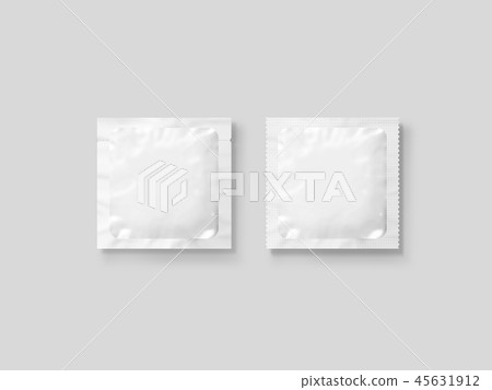 Blank small plastic packet design mockup, isolated Blank small plastic packet design mockup, isolated 45631912