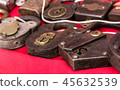 Closeup on rusty old padlocks 45632539