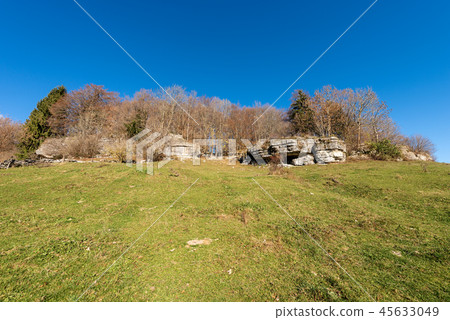 Karst Rock Formations and Forest in Lessinia Italy Karst Rock Formations and Forest in Lessinia Italy 45633049