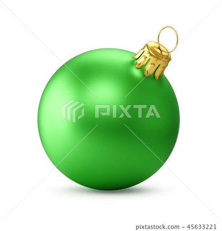 3D rendering Green Christmas Ball on a white 3D rendering Green Christmas Ball on a white 45633221