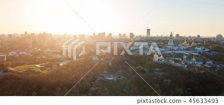 Historical famous places of Pechersk Lavra in Kiev with historical cathedral of the monastery Historical famous places of Pechersk Lavra in Kiev with historical cathedral of the monastery 45633493