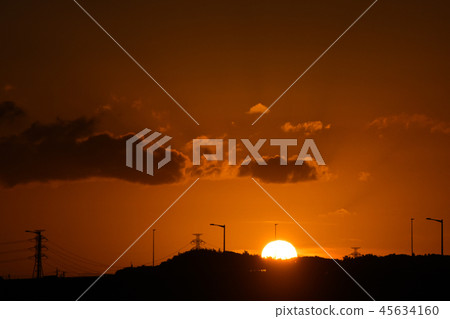 Sunset in Kashima city Sunset in Kashima city 45634160